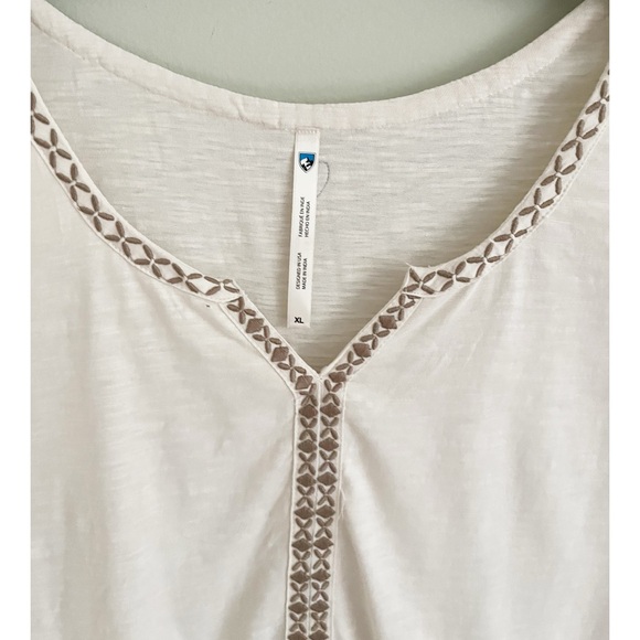 Kuhl Shay light cream color embroidered sleeveless tank XL - Picture 10 of 15